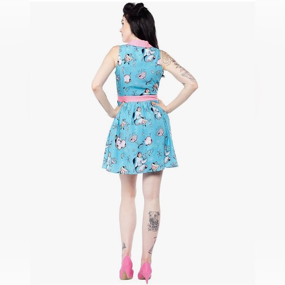 SOURPUSS Dress Pink Elephants on Parade, Size XL - Picture 3 of 10
